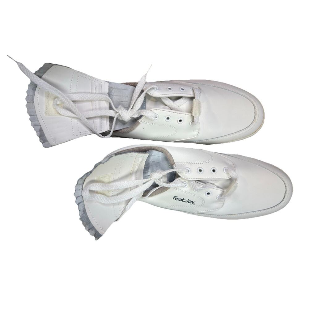 FootJoy SoftJoy‎ White Kiltie Golf Shoes Mens Size US 7 M Soft Spike Style 53884 - Picture 5 of 11